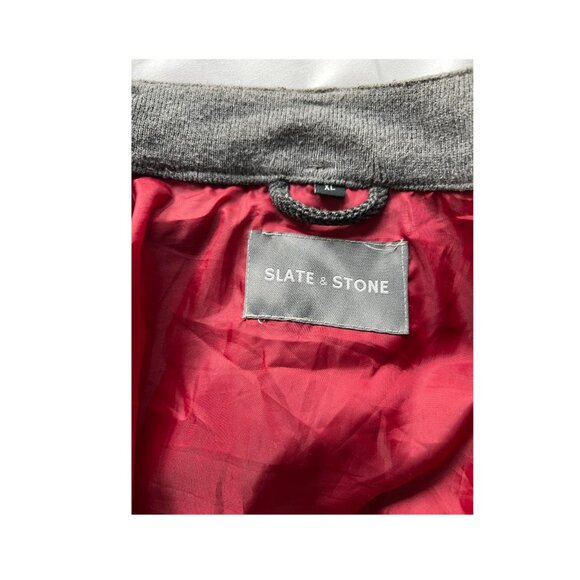 Slate and Stone Jacket/ Mens XL / Gray Tweed/ Burgundy Lining - Picture 5 of 9